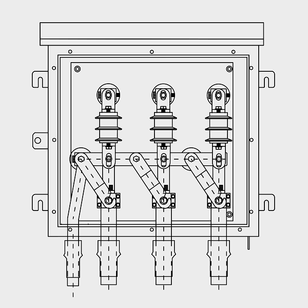 Three Phase Earthing Link Box with SVL for Single Cable electrical link box plan